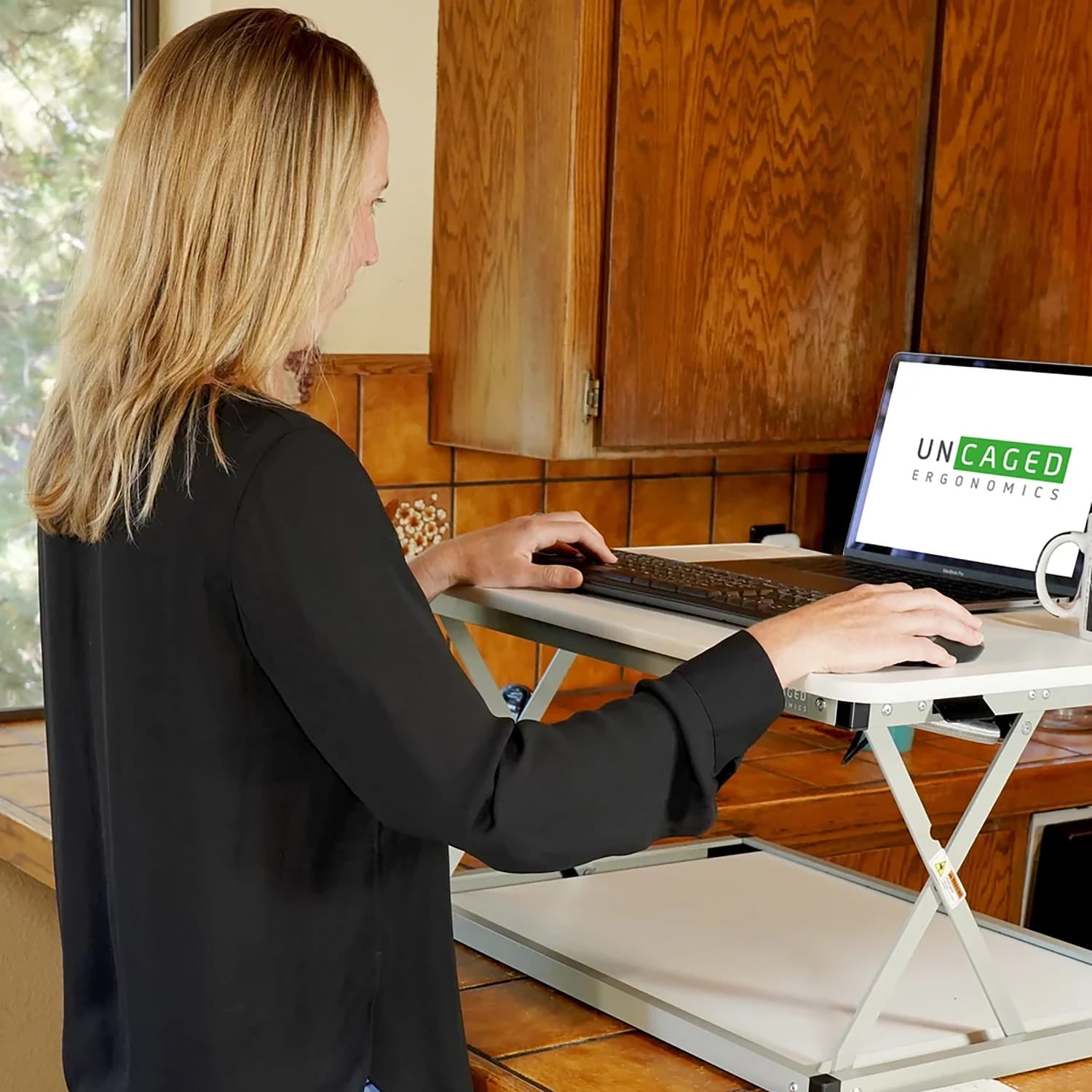 Uncaged Ergonomics CHANGEdesk Mini Desktop Standing Desk Converter, White