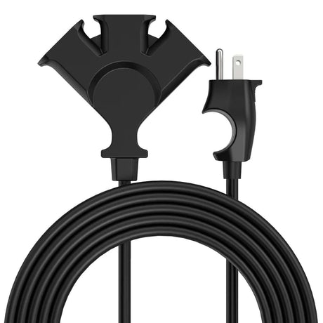 Uncaged Ergonomics Comfort Grip 3-Outlet Grounded Indoor/Outdoor Extension Cord, 8 Ft., Black