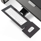 Uncaged Ergonomics KT1 Under-Desk Slide-Out Ergonomic Keyboard Tray with Ambidextrous Mouse Tray, Black