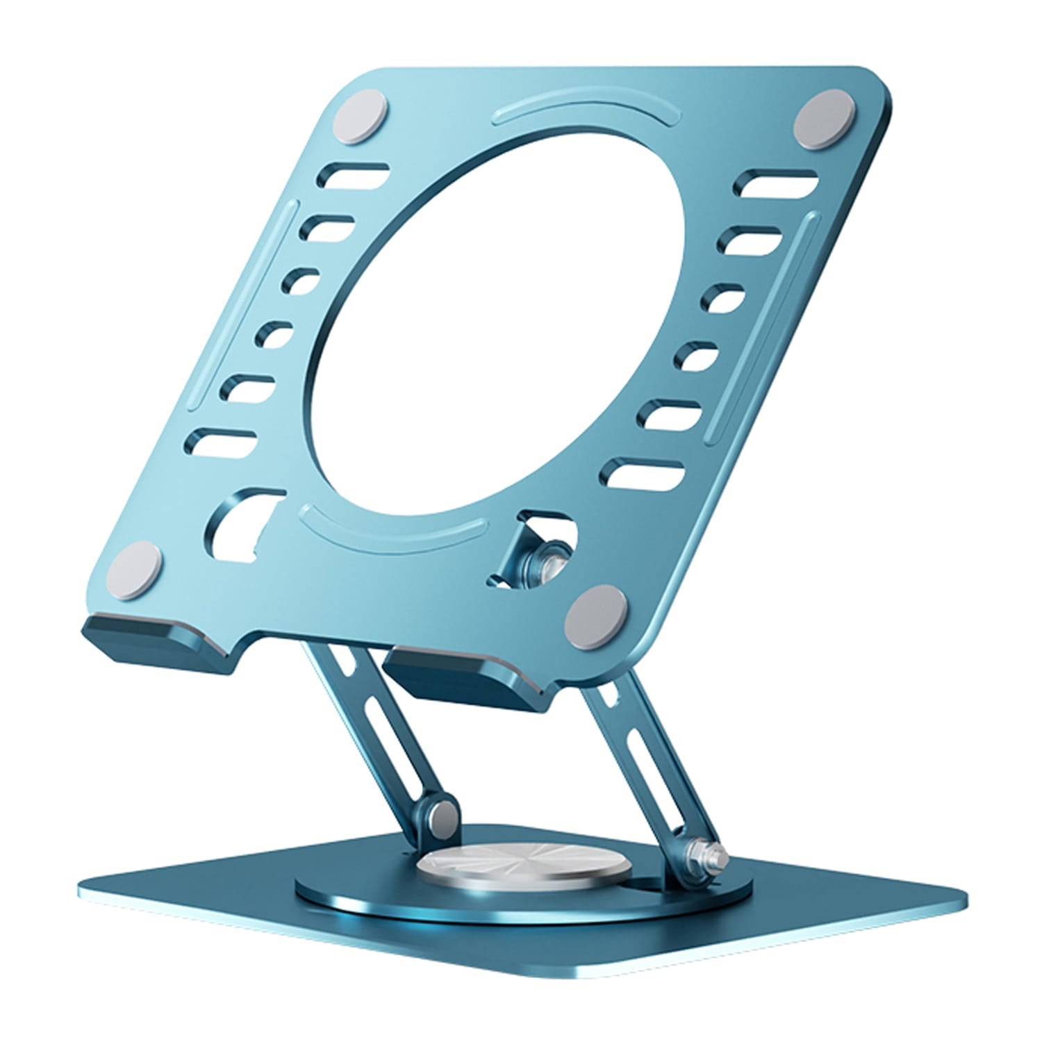 Uncaged Ergonomics Adjustable Swivel Laptop Stand for Desk, Ocean Blue