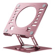 Uncaged Ergonomics Adjustable Swivel Laptop Stand for Desk, Rose Gold