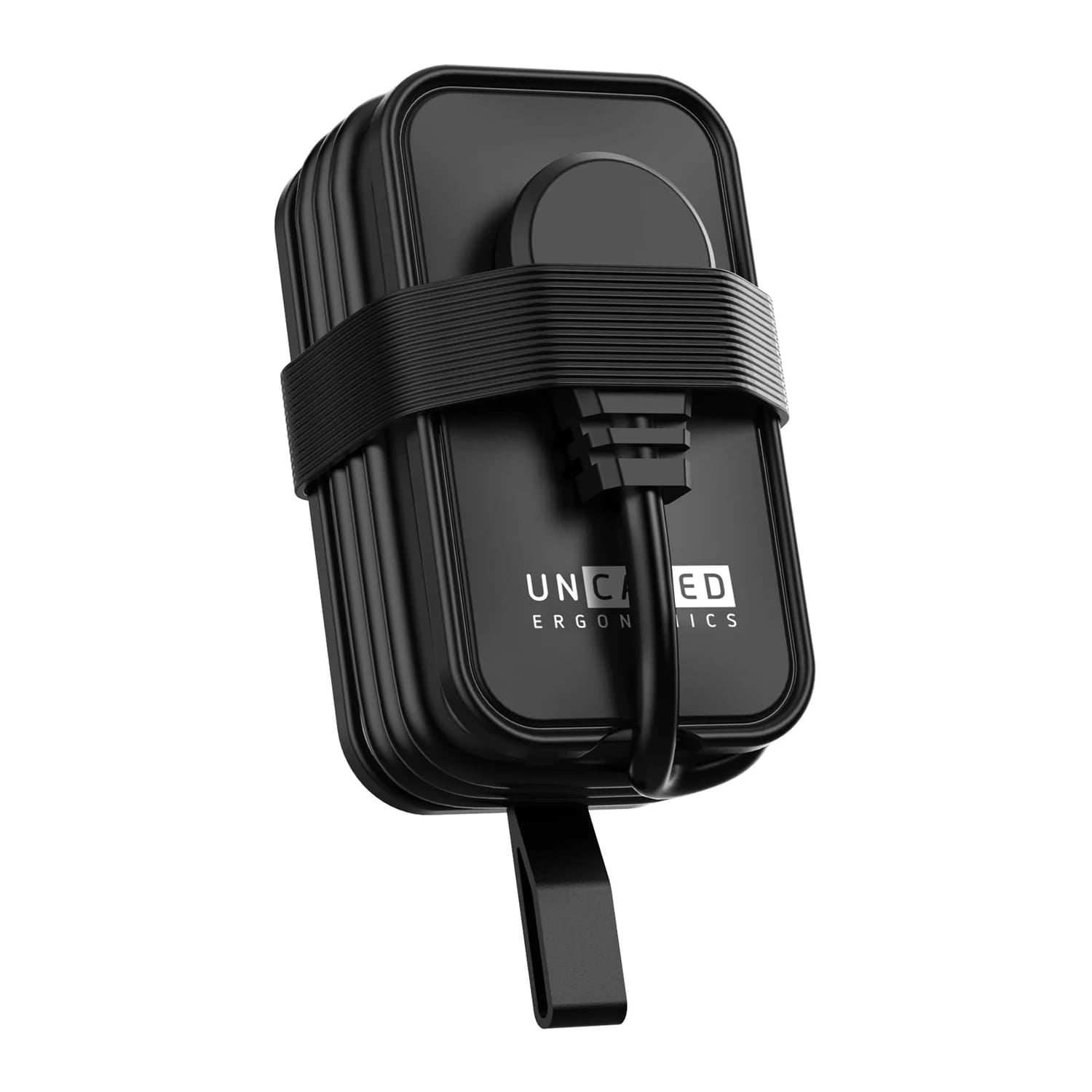 Uncaged Ergonomics Portable Travel Power Strip, 3 AC Outlets, 2 USB-A Ports, and 1 USB-C 20-Watt Fast-Charging Port, 3-Ft. Cord, Black