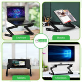 Uncaged Ergonomics WorkEZ Best Adjustable Laptop Stand and Lap Desk for Laptops