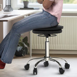 Uncaged Ergonomics Wobble Stool Air Adjustable-Height Rolling Balance Stool, Black