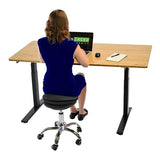 Uncaged Ergonomics Wobble Stool Air Adjustable-Height Rolling Balance Stool, Black