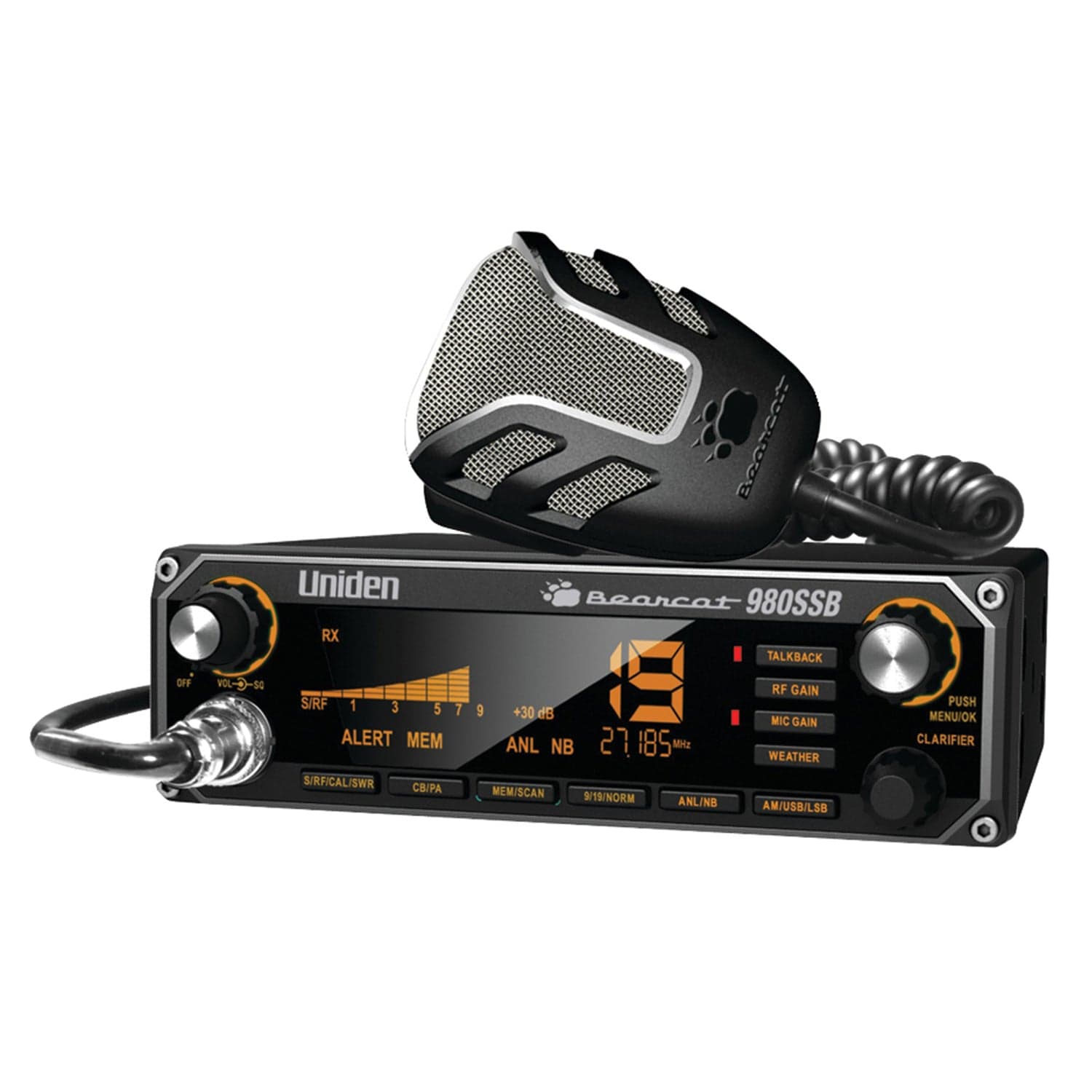 Uniden Bearcat 980 SSB 40-Channel CB Radio with 7-Color Digital Display