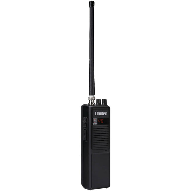 Uniden Pro Series 40-Channel Handheld CB Radio with Whip Antenna, Black, PRO401HH