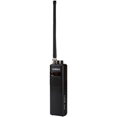 Uniden Pro Series 40-Channel Handheld CB Radio with Whip Antenna, Black, PRO401HH