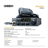 Uniden Professional Series 40-Channel Compact CB Radio, PRO520XL