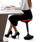 Uncaged Ergonomics Wobble Stool Adjustable-Height Standing Desk and Balance Stool, Red
