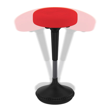 Uncaged Ergonomics Wobble Stool Adjustable-Height Standing Desk and Balance Stool, Red