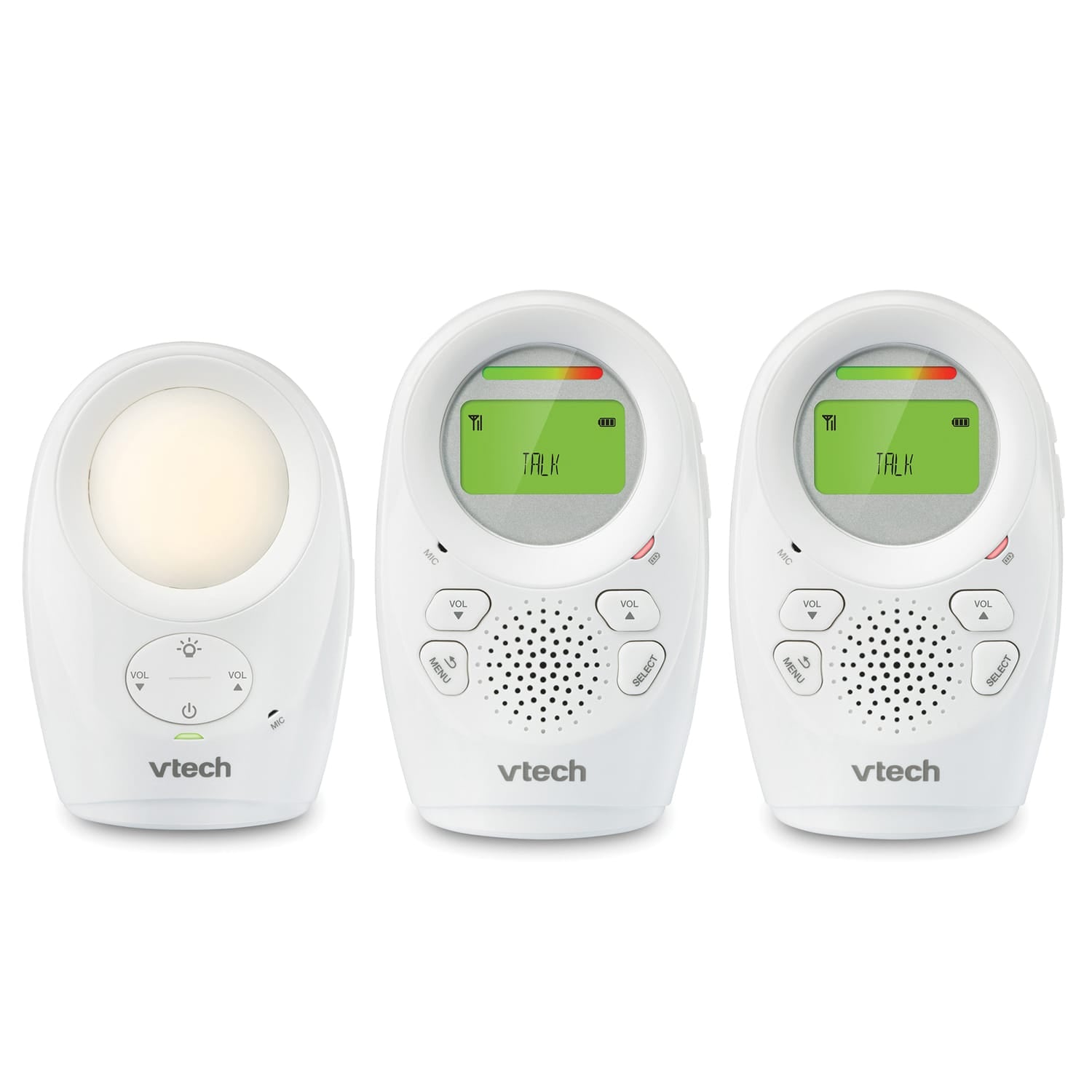 VTech DM1211 Digital Audio Baby Monitor with Enhanced Range, 2 parent Units