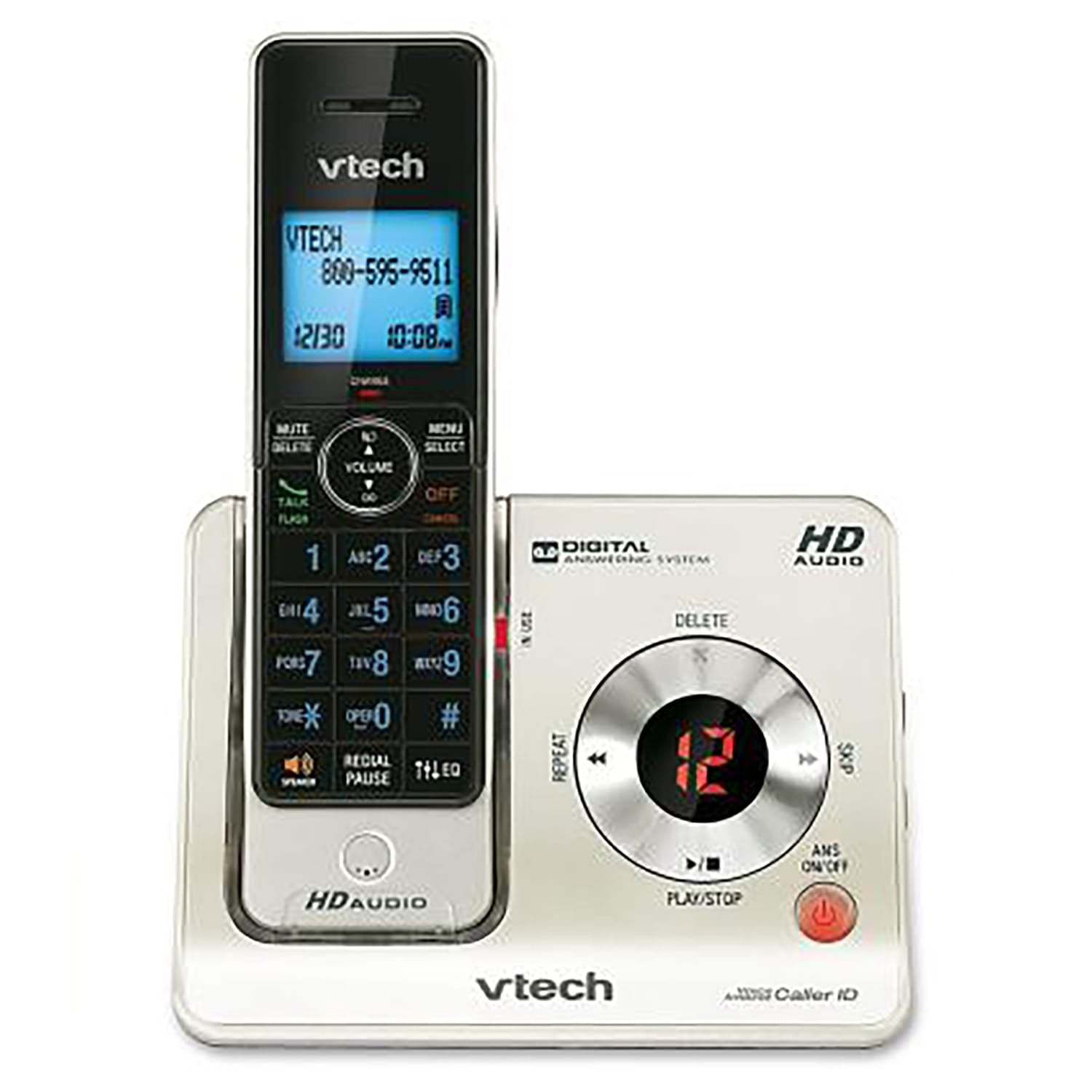 VTech 3-Handset DECT 6.0 Expandable Cordless Phone System for Landline, Answering System and Caller ID/Call Waiting, LS6425-3
