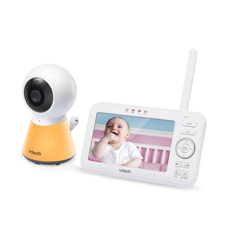 VTech RM5254HD 1080p Video Baby Monitor System with 5-In. Display and Adaptive Night-Light, White