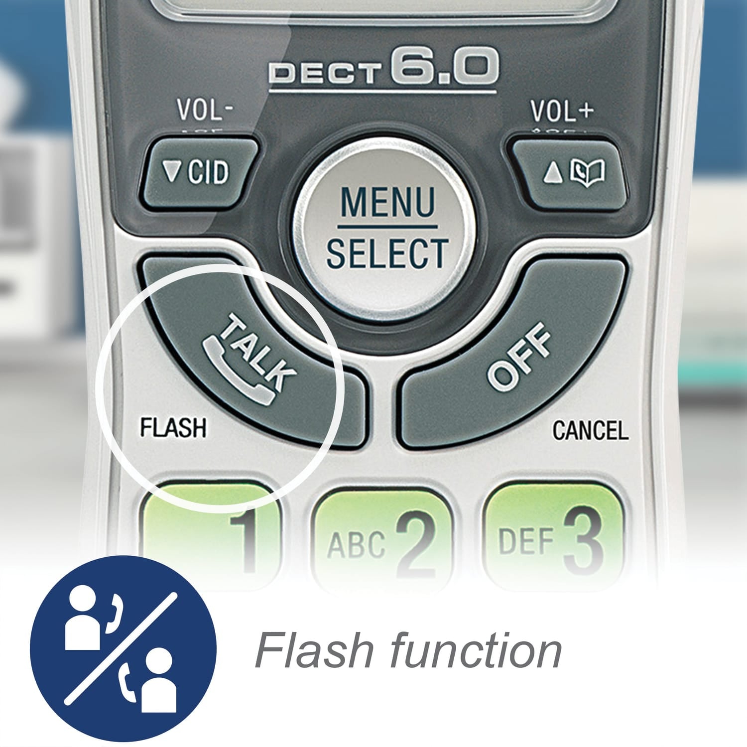 VTech 1-Handset DECT 6.0 Cordless Phone System for Landline, Caller ID/Call Waiting, and Backlit Keypad/Display, CS6114