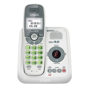 VTech 1-Handset DECT 6.0 Cordless Phone System for Landline, Digital Answering System, Caller ID/Call Waiting, and Backlit Keypad/Display