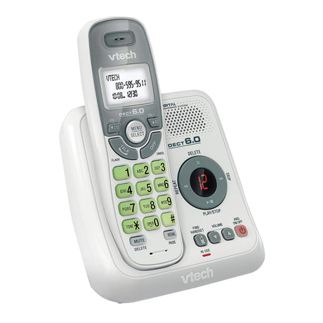 VTech 1-Handset DECT 6.0 Cordless Phone System for Landline, Digital Answering System, Caller ID/Call Waiting, and Backlit Keypad/Display