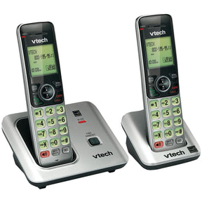 VTech 2-Handset DECT 6.0 Expandable Cordless Phone System for Landline, Speakerphone, Caller ID/Call Waiting, and Backlit Keypad/Display