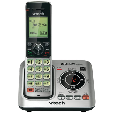 VTech DECT 6.0 Expandable Cordless Phone System for Landline, Digital Answering System and Caller ID/Call Waiting, 1 Handset
