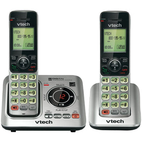 VTech DECT 6.0 Expandable Cordless Phone System for Landline, Digital Answering System and Caller ID/Call Waiting, 2 Handset