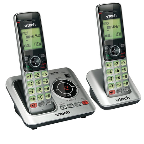 VTech DECT 6.0 Expandable Cordless Phone System for Landline, Digital Answering System and Caller ID/Call Waiting, 2 Handset