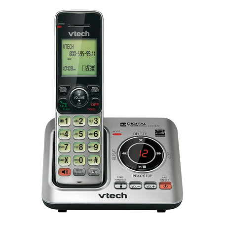 VTech DECT 6.0 Expandable Cordless Phone System for Landline, Digital Answering System and Caller ID/Call Waiting, 1 Handset