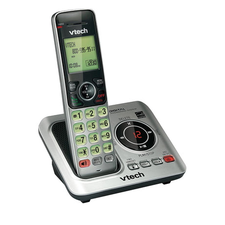 VTech DECT 6.0 Expandable Cordless Phone System for Landline, Digital Answering System and Caller ID/Call Waiting, 1 Handset