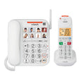 VTech 1-Corded and 1-Cordless Handset 50-dB Amplified/Expandable Phone System for Landline, Answering System, Big Buttons, and Loud Ringer