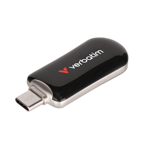 Verbatim Plectra USB-C Flash Drive, Black, 64 GB