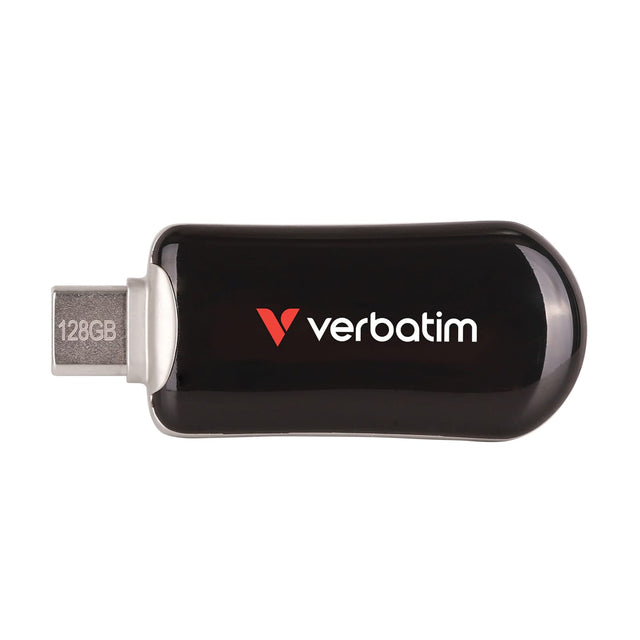 Verbatim Plectra USB-C Flash Drive, Black, 128 GB