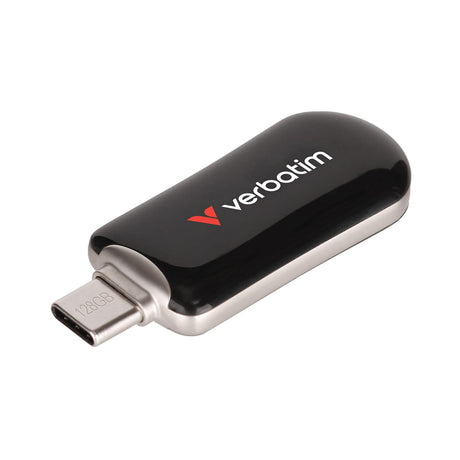 Verbatim Plectra USB-C Flash Drive, Black, 128 GB