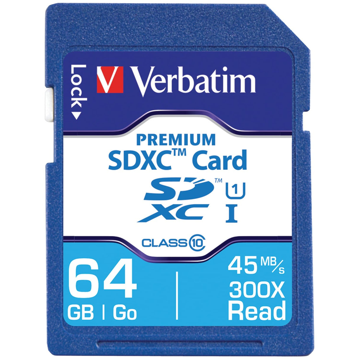 Verbatim 64-GB Class 10, UHS-1 V10 U1 Premium SDXC Memory Card