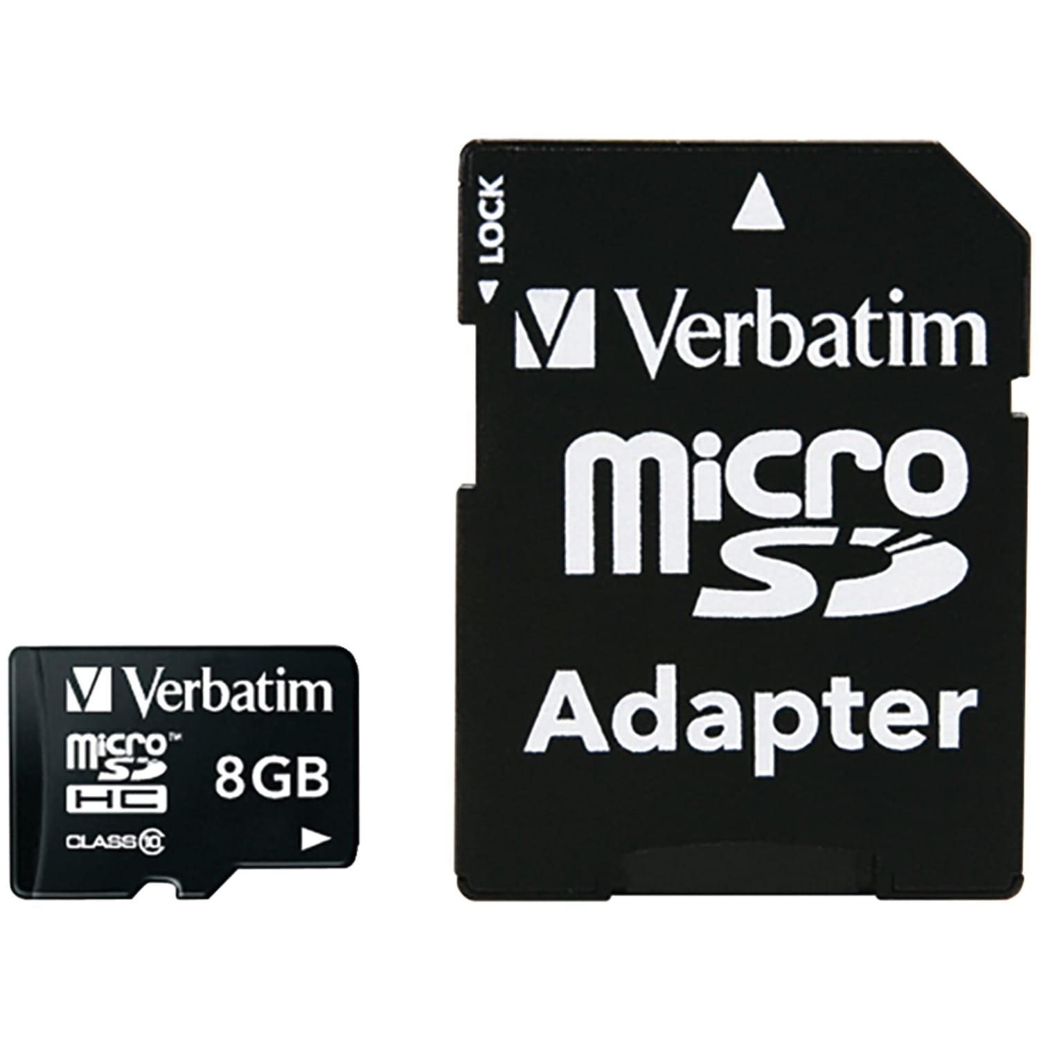 Verbatim Class 10 microSDHC Card with Adapter, 8 GB