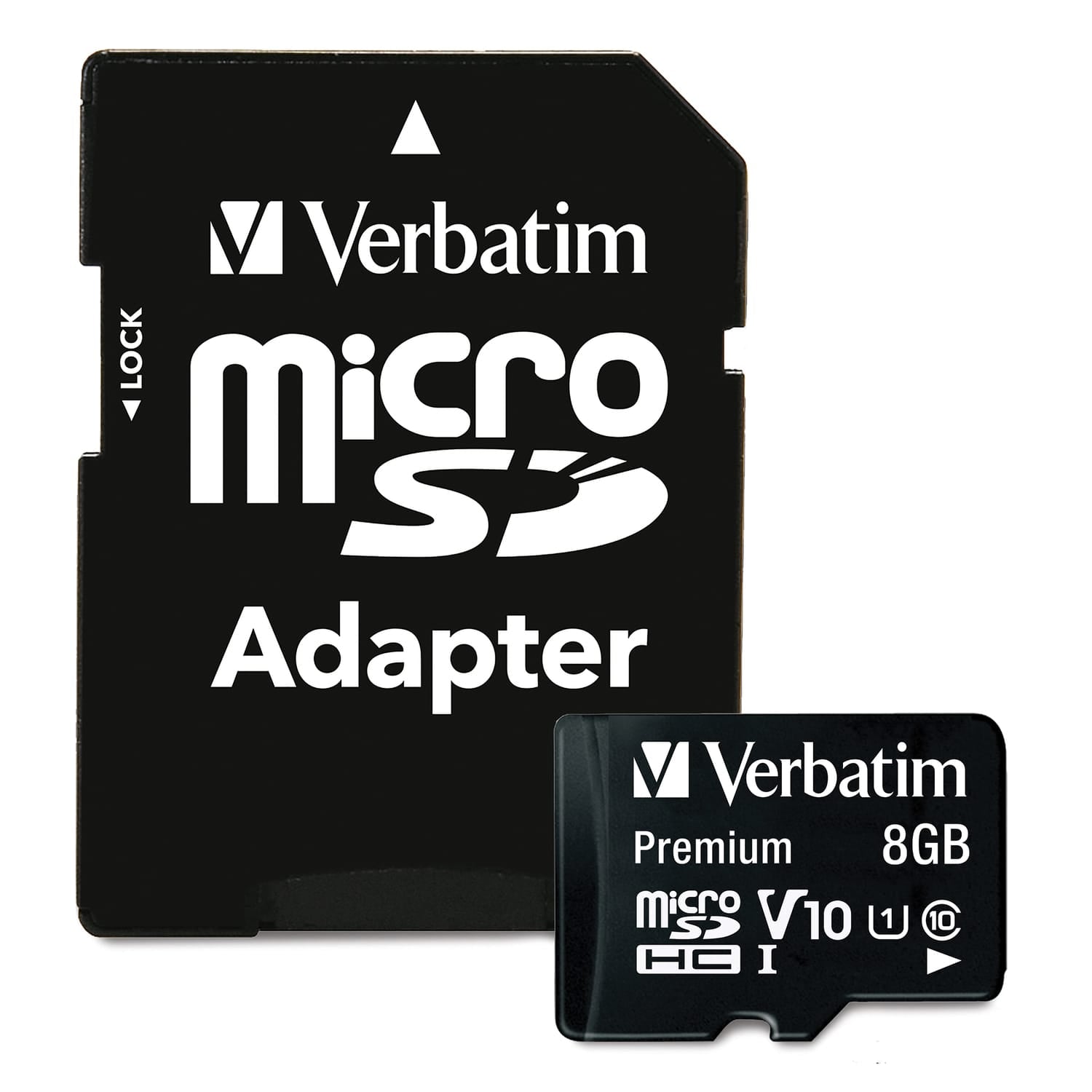 Verbatim Class 10 microSDHC Card with Adapter, 8 GB