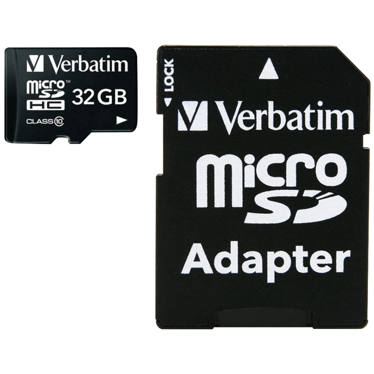 Verbatim Class 10 microSDHC Card with Adapter, 32 GB