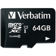 Verbatim 64-GB Class 10, UHS-1 V10 U1 Premium microSDXC Memory Card with Adapter