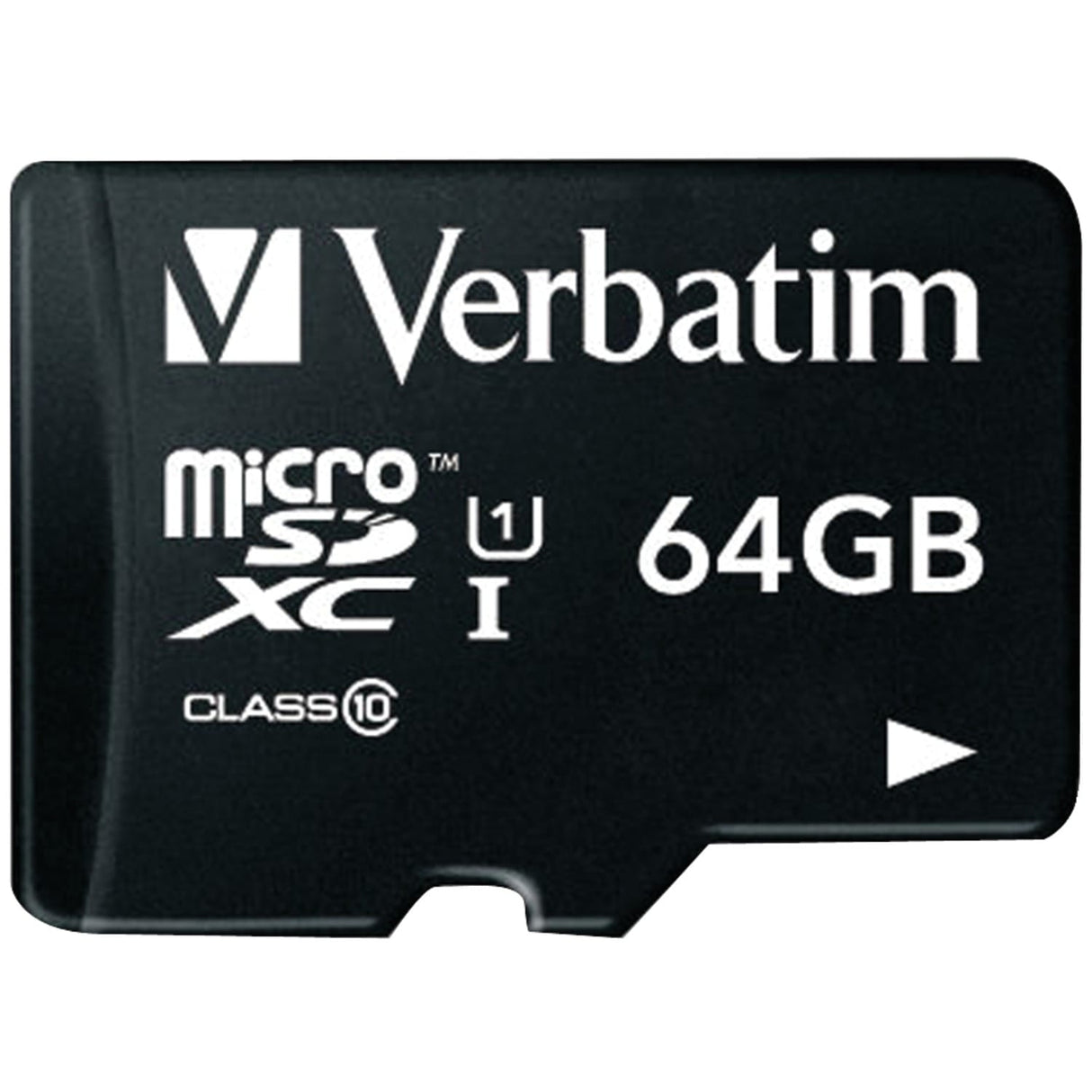 Verbatim 64-GB Class 10, UHS-1 V10 U1 Premium microSDXC Memory Card with Adapter