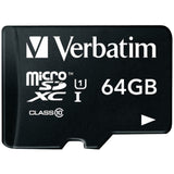 Verbatim 64-GB Class 10, UHS-1 V10 U1 Premium microSDXC Memory Card with Adapter