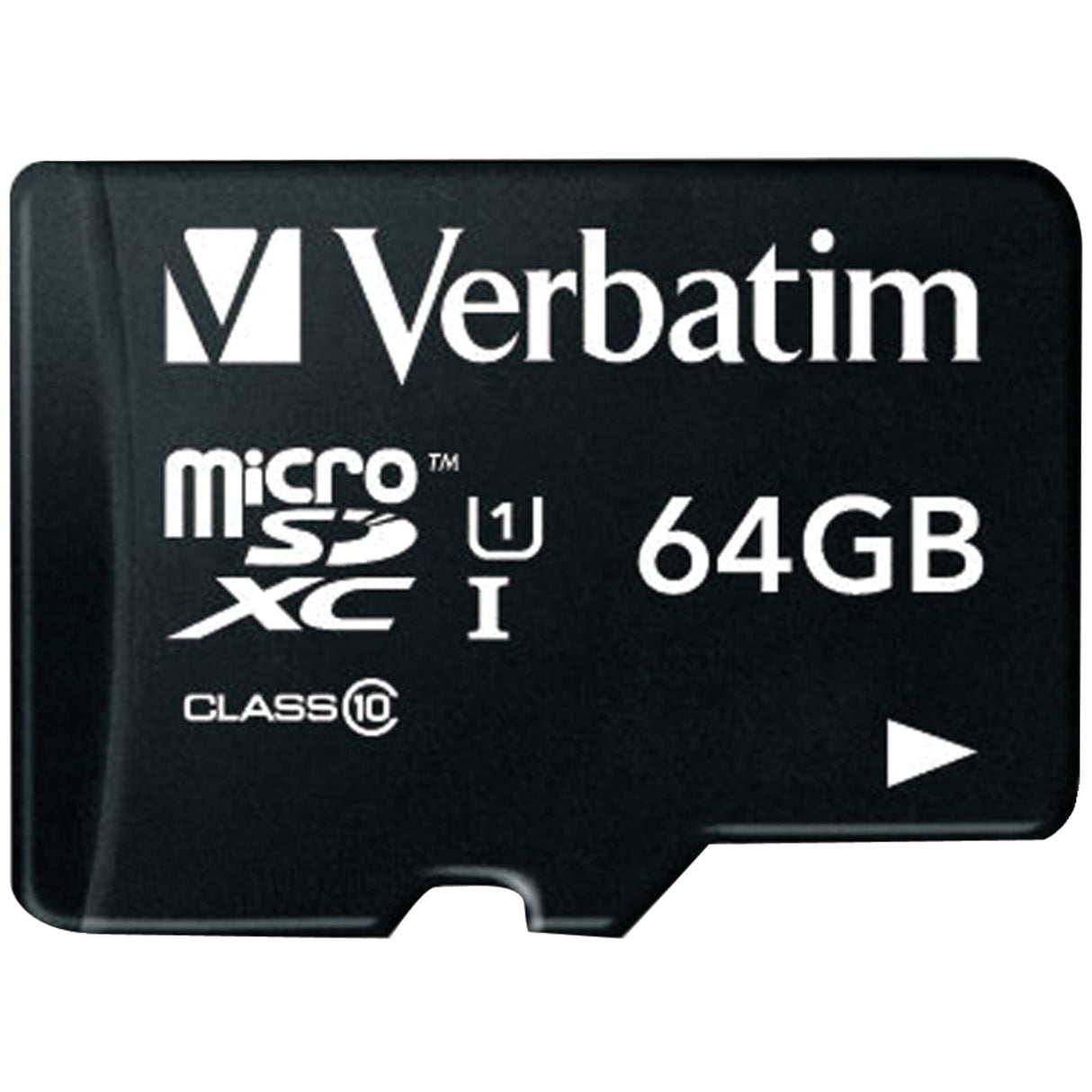 Verbatim 64-GB Class 10, UHS-1 V10 U1 Premium microSDXC Memory Card with Adapter