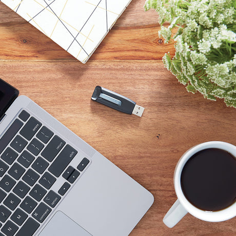 Verbatim 128-GB Store ‘n’ Go V3 USB 3.2 Gen 1 Flash Drive, Gray