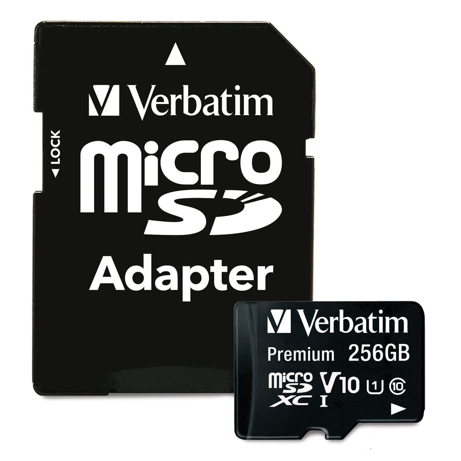 Verbatim 256-GB Class 10 Premium microSDXC Memory Card with Adapter