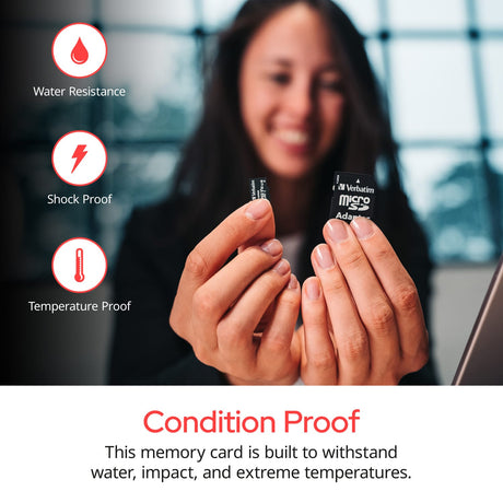 Verbatim 256-GB Class 10 Premium microSDXC Memory Card with Adapter