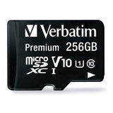 Verbatim 256-GB Class 10 Premium microSDXC Memory Card with Adapter