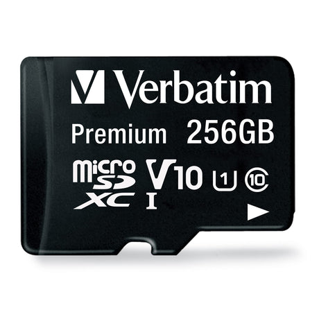 Verbatim 256-GB Class 10 Premium microSDXC Memory Card with Adapter