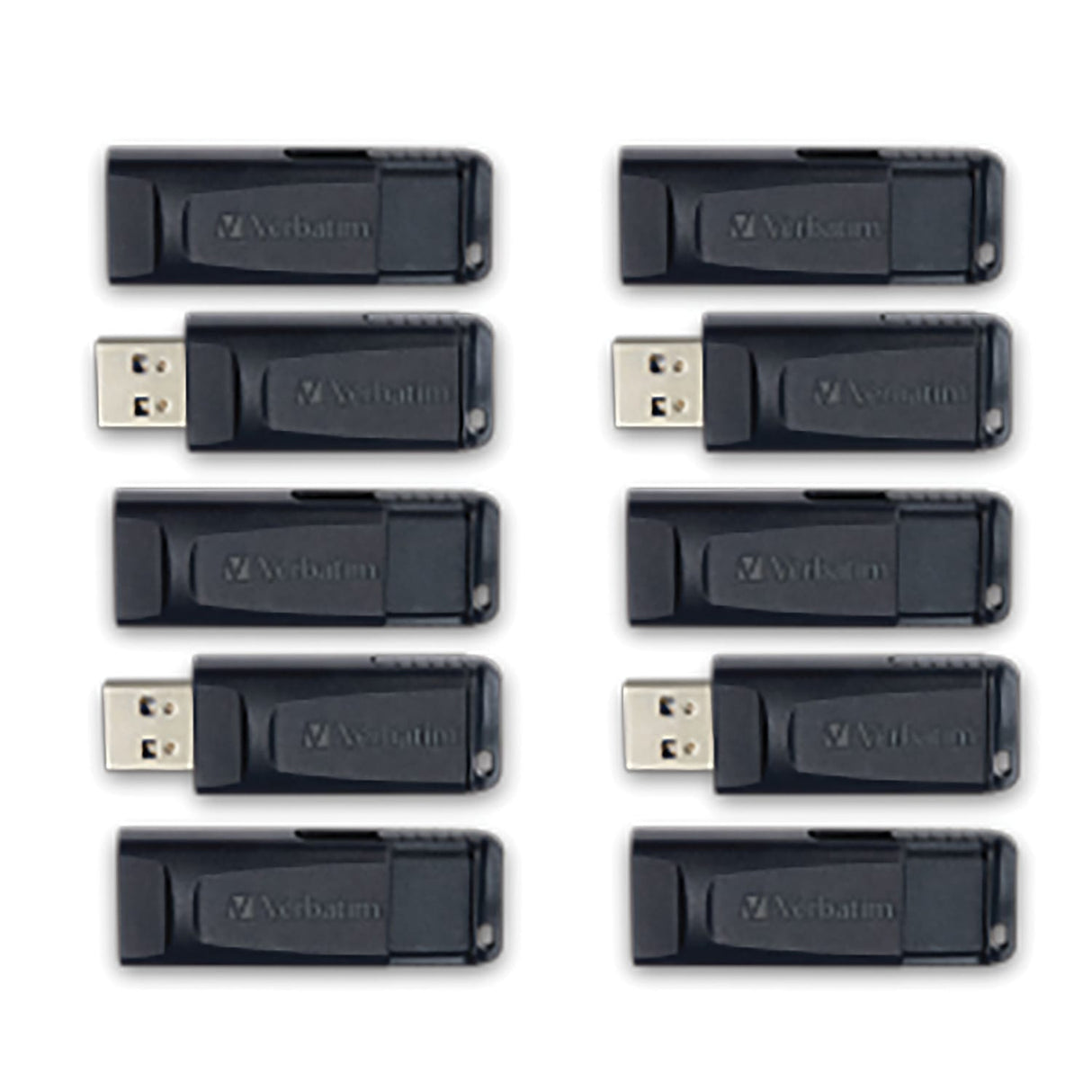 Verbatim Store ‘n’ Go USB-A Flash Drives, Business Bulk 10 Count, Black, 32 GB
