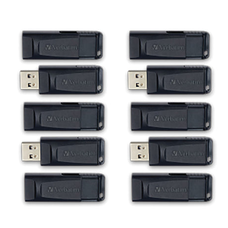 Verbatim Store ‘n’ Go USB-A Flash Drives, Business Bulk 10 Count, Black, 32 GB