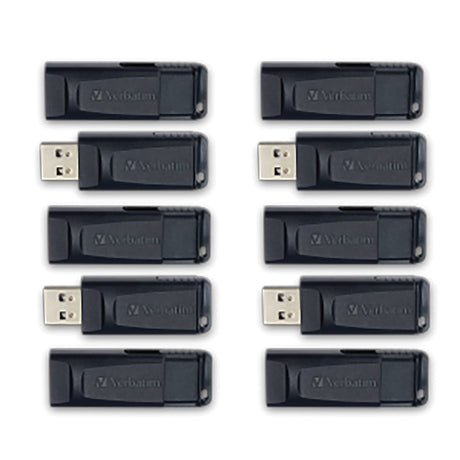Verbatim Store ‘n’ Go USB-A Flash Drives, Business Bulk 10 Count, Black, 32 GB