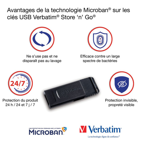 Verbatim Store ‘n’ Go USB-A Flash Drives, Business Bulk 10 Count, Black, 32 GB