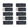 Verbatim Store ‘n’ Go USB-A Flash Drives, Business Bulk 10 Count, Black, 64 GB