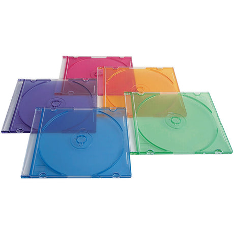 Verbatim Color CD/DVD Slim Cases, 50 pk